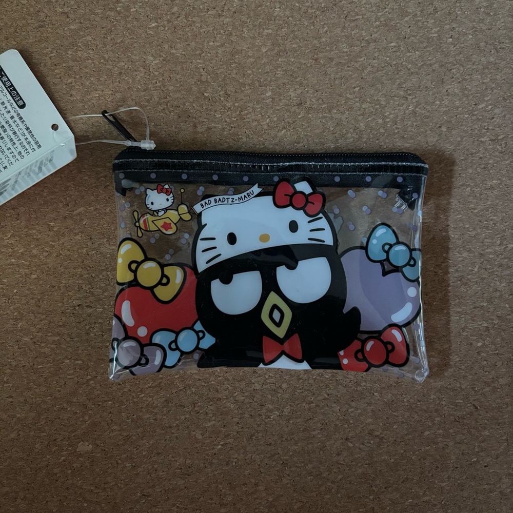 Hello Kitty Clear Pouch with Badtz-Maru Design